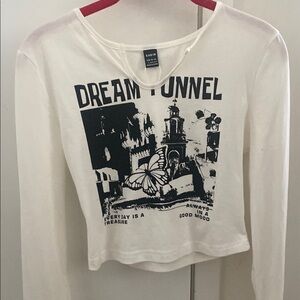 SHEIN White Graphic Women's Top